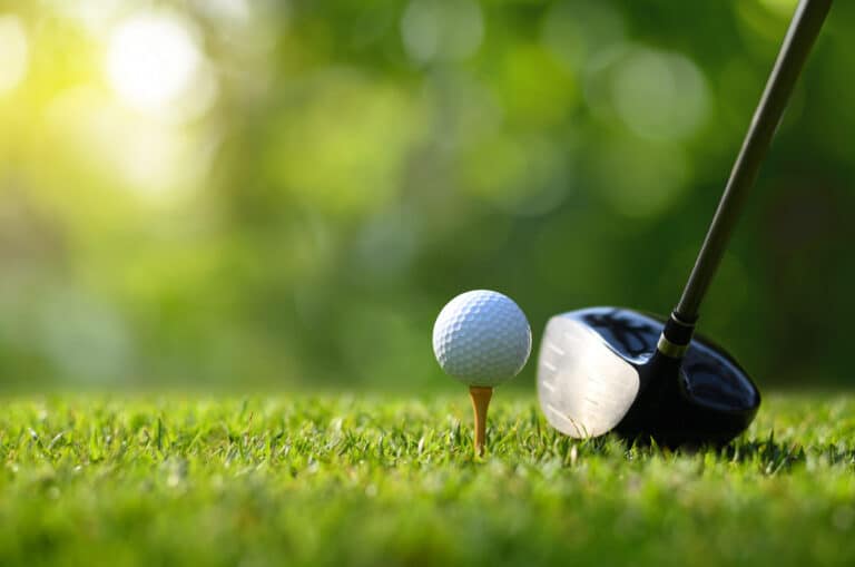 Golf ball with golf club